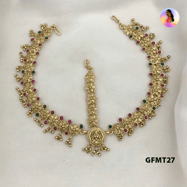 Bridal Antique 3 Layer Maang Tikka