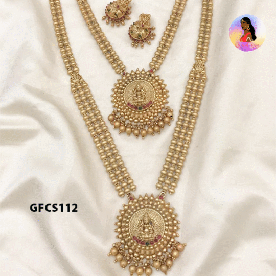 Dindigul antique style long haaram and choker combo