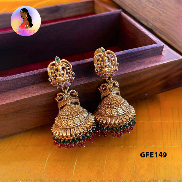 Temple jhumkas