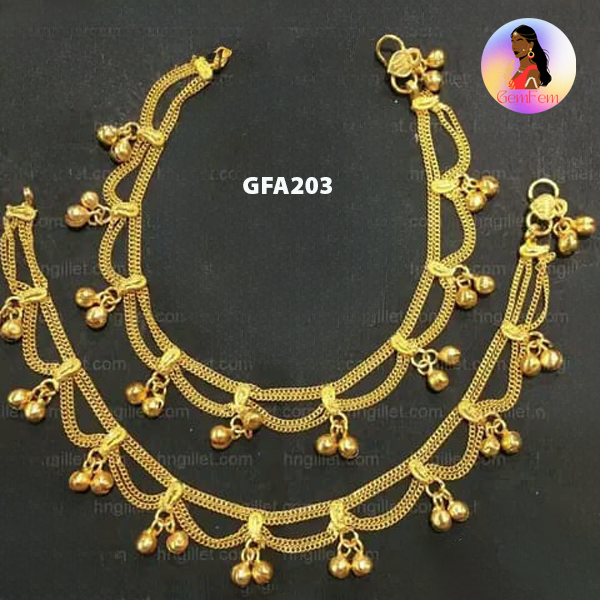 Dindigul bridal gold finish imitation anklet