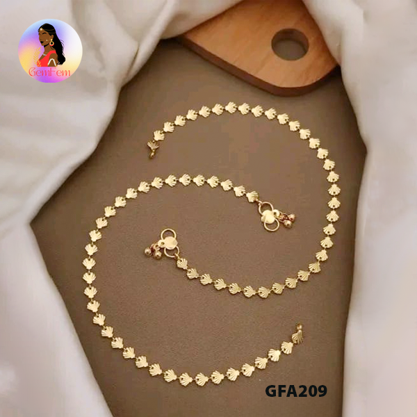 Dindigul bridal gold plated designer anklets