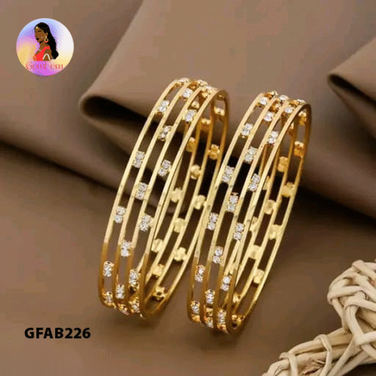 Dindigul bridal gold finish temple style bangles