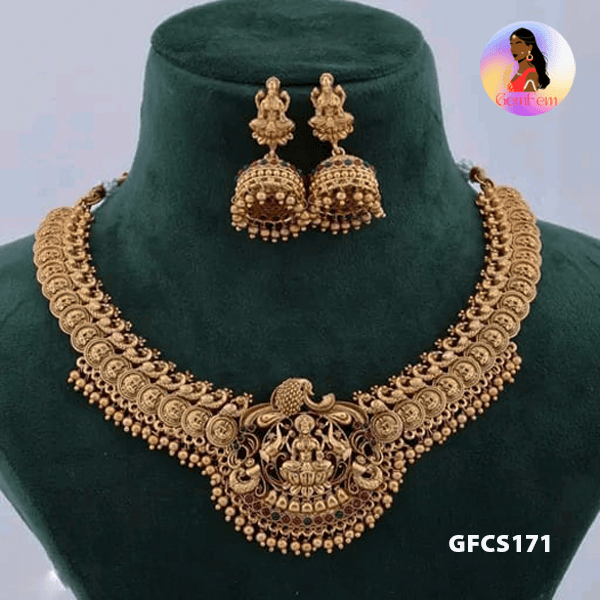 Dindigul lightweight gold finish choker set
