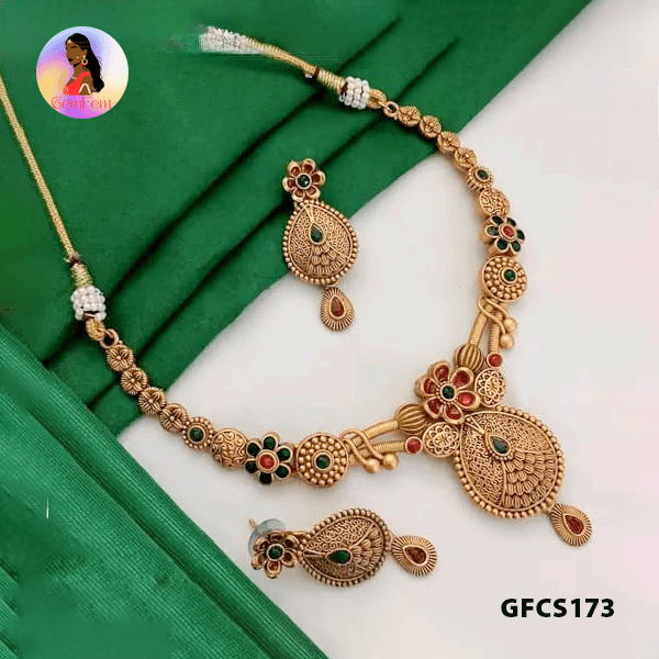 Dindigul affordable gold plated choker necklace