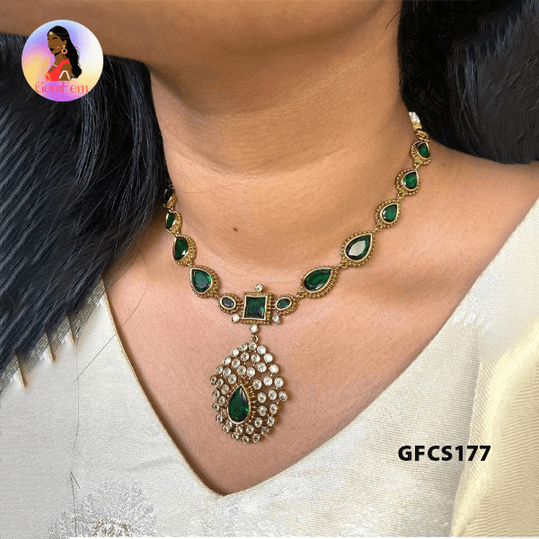 Dindigul affordable gold plated choker necklace