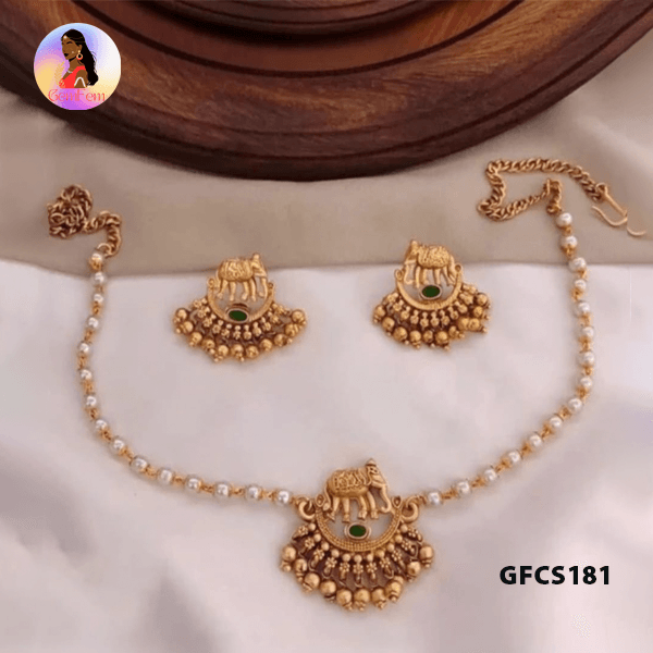 Dindigul affordable gold plated choker necklace