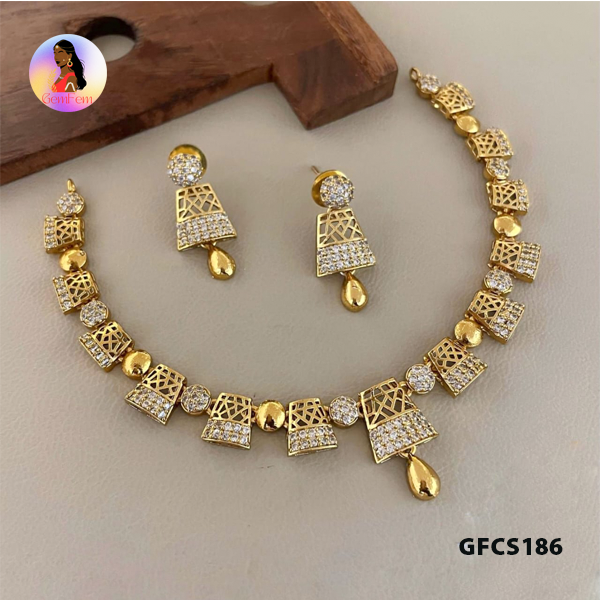 Dindigul temple style gold base choker jewellery