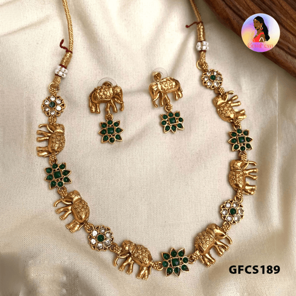 Dindigul premium quality gold finish choker set