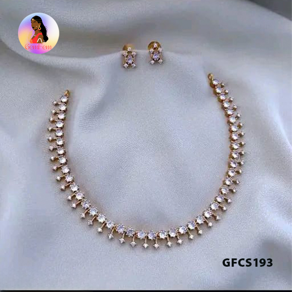 Dindigul lightweight gold finish choker set