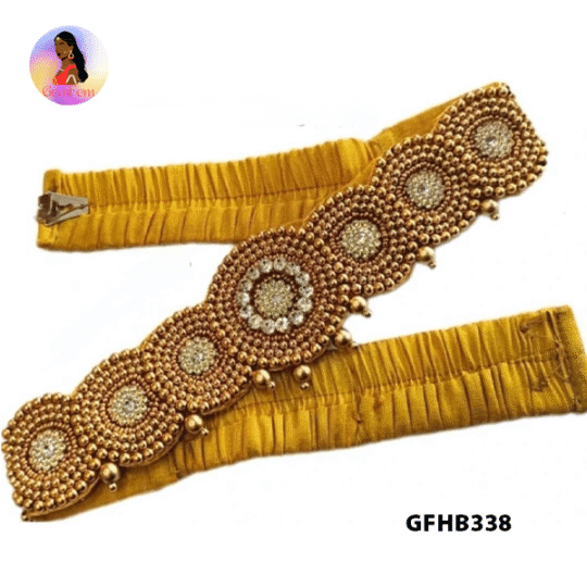 Bridal embroidery hip belt