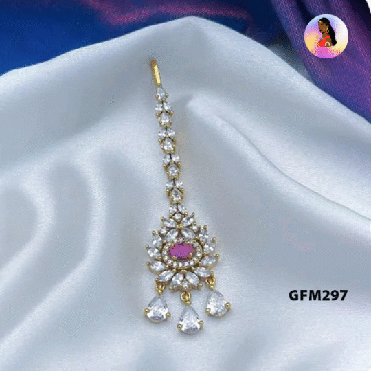 Ruby Ad Stone Maang Tikka