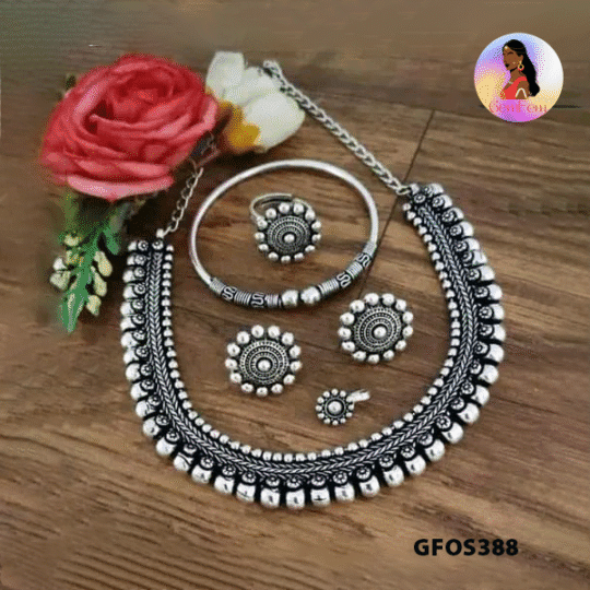 Handcrafted Oxidised Choker Set