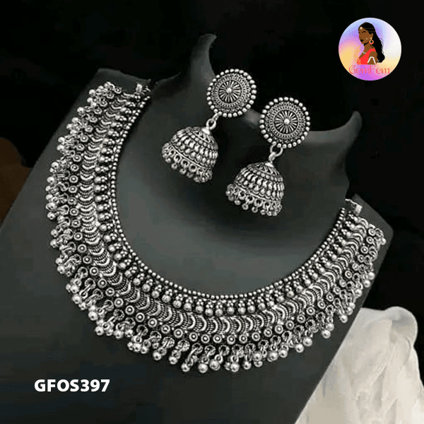 Ghungroo Oxidised Set