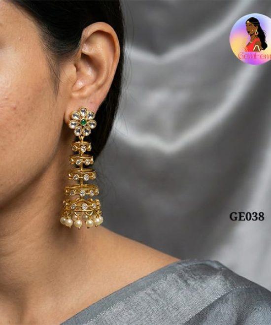 layer jhumka earrings for women