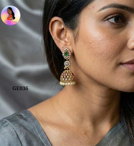 ad jhumka earrings