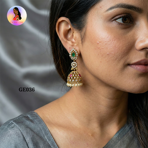 ad jhumka earrings