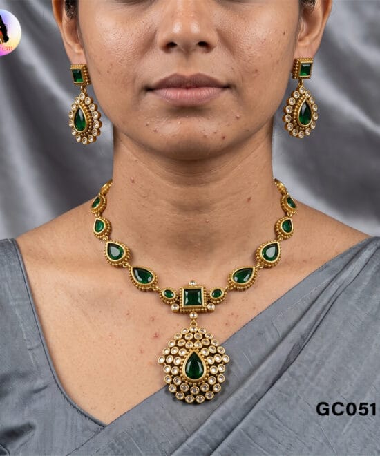 Celebrity AD Choker Set Under 500 with Matching Earrings