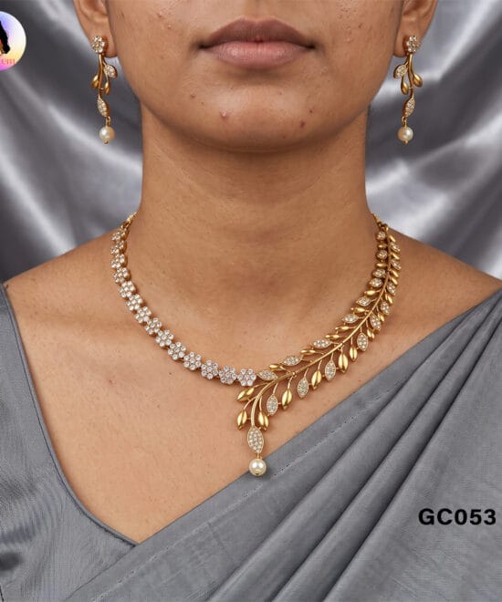 Indo Western Choker Set Under 500 with Matching Earrings