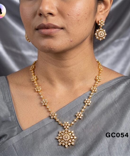 Minimal AD Choker Set Under 400 with Matching Earrings