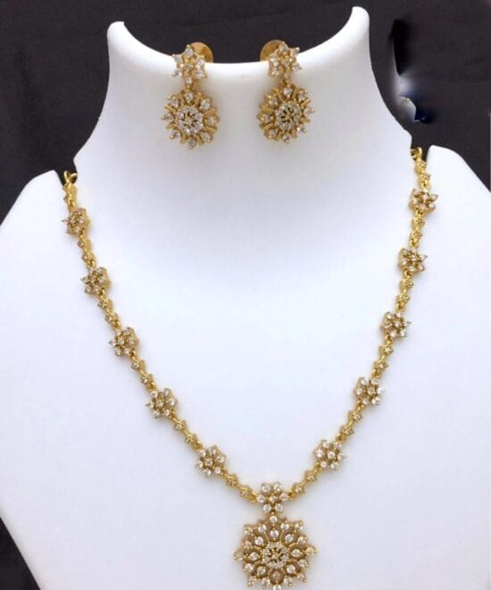 Minimal AD Choker Set Under 400 with Matching Earrings