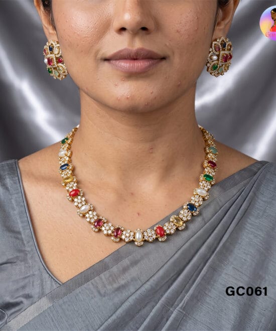 Navarathna Stone Necklace for Women