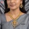 Gold Look Choker Set for Women with Matching Earrings