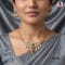 Lotus Design AD Choker Set with Matching Earrings