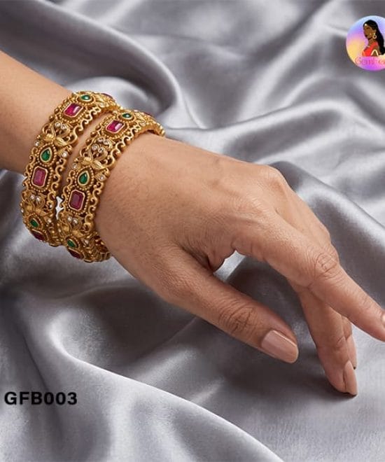 Broad Bangles for Women with Traditional Design