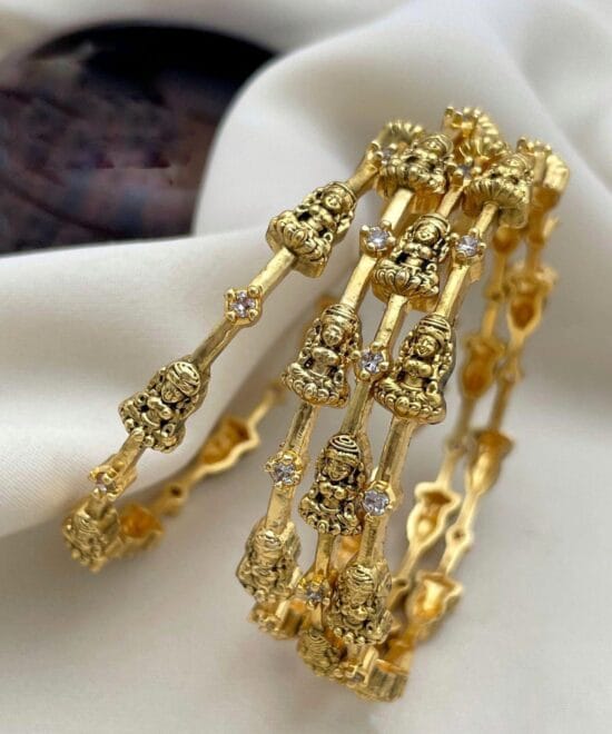 Traditional Lakshmi Bangles with Temple Design