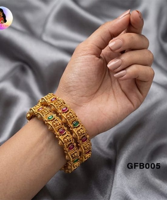 Temple Style Lakshmi Bangles for Women