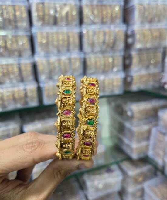Temple Style Lakshmi Bangles for Women