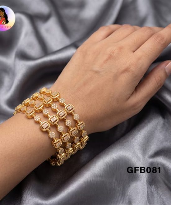 Premium AD Bangles for Women with Sparkling Stone Design