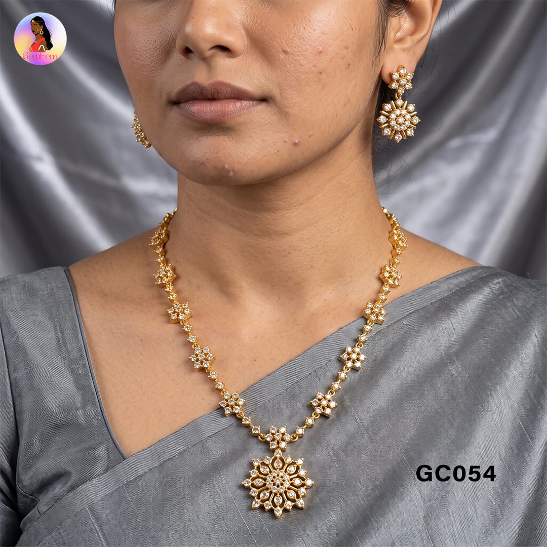 Minimal AD Choker Set Under 400 with Matching Earrings
