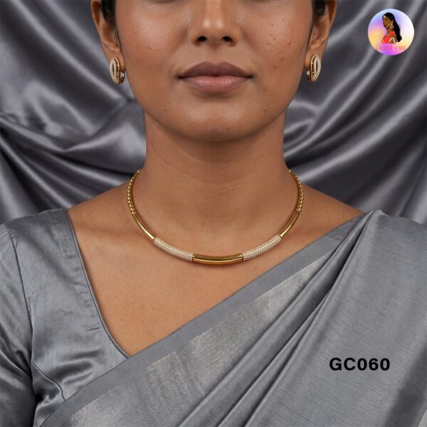 Affordable Indo Western Choker Set with Matching Earrings