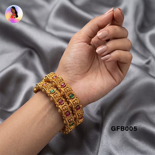 Temple Style Lakshmi Bangles for Women