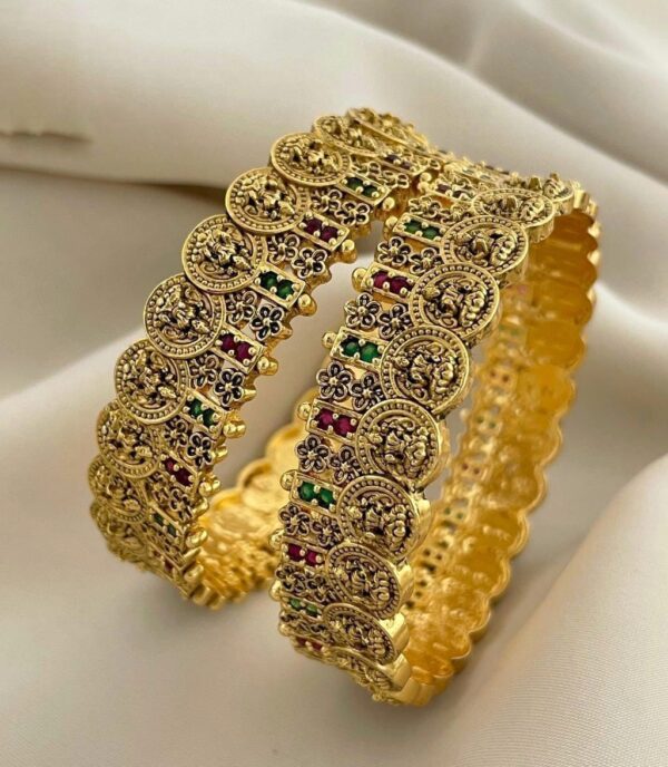 Temple Coin Bangles for Women
