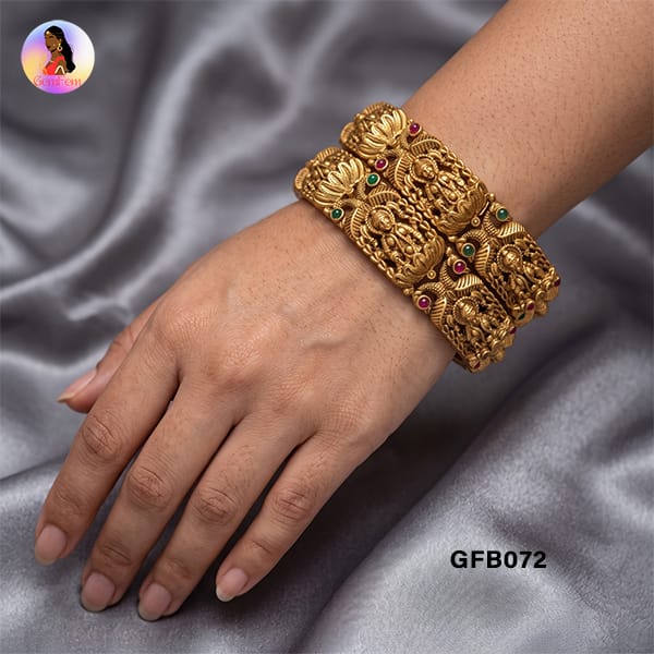 South Indian Lakshmi Bangles with Traditional Temple Design