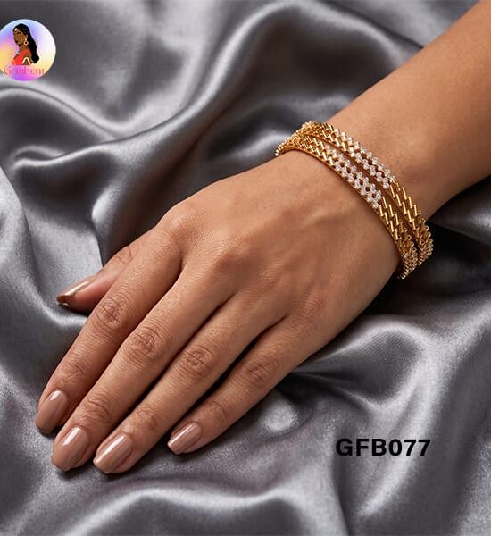 Micro Plated Bangles for Women with Premium Gold Finish