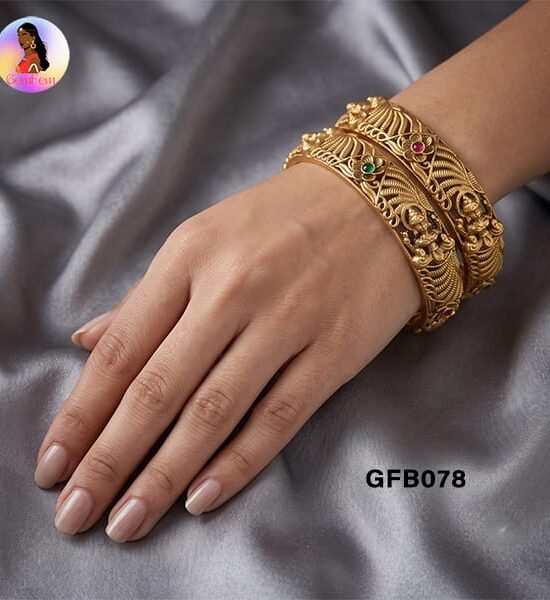 Antique Lakshmi Bangles for Women with Temple Design