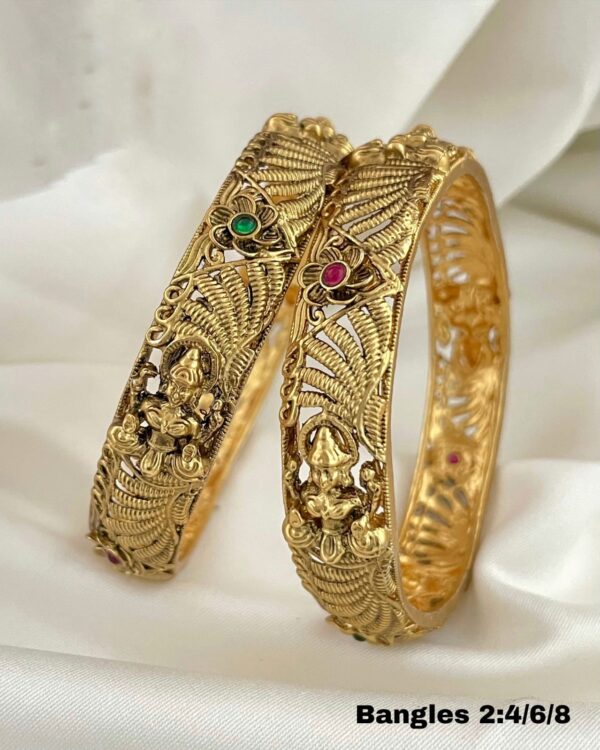 Antique Lakshmi Bangles for Women with Temple Design