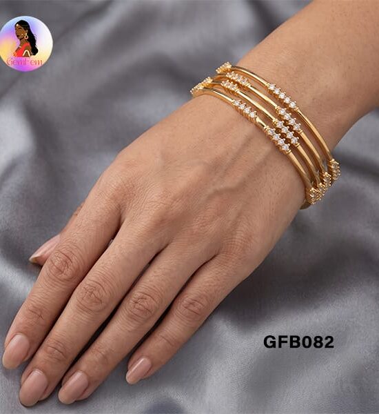 Thin Stone Bangles for Women with Premium Stone Design