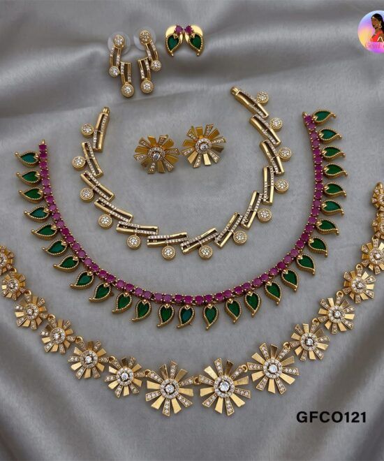 American Diamond Jewellery Combo Set