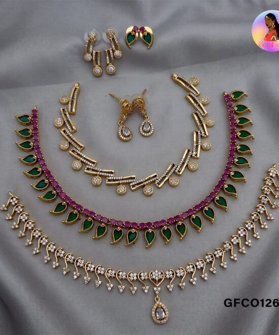 Party Wear AD Jewellery Combo