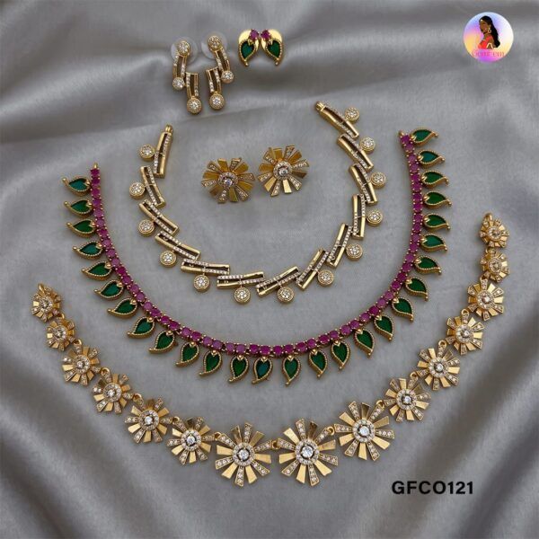 American Diamond Jewellery Combo Set