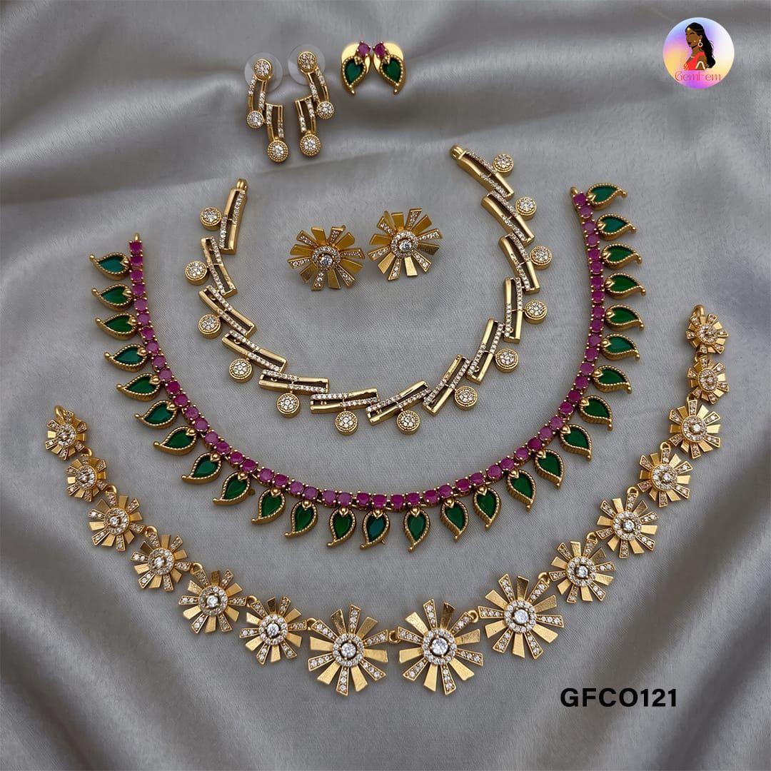 American Diamond Jewellery Combo Set