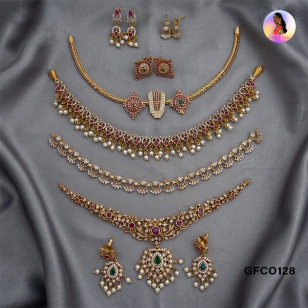 Layered American Diamond Jewellery